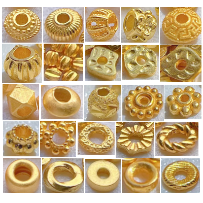 Gilded Silver Partition Beads