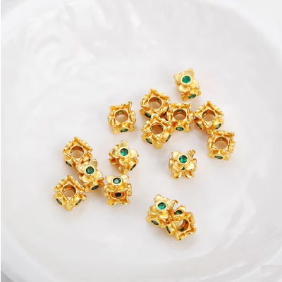 Partition-Square Flower With Zircon